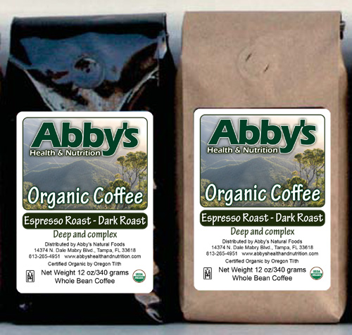 Abby's Organic Coffee Label