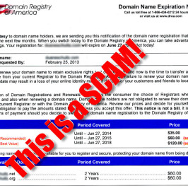 Domain Registry of America SCAM!